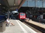 245 018 als Sonderzug nach Darmstadt TU Lichtwiese in Frankfurt (Main) Hbf. 10.09.2016