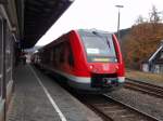622 504 als Sonderzug Wiehl - Gummersbach in Dieringhausen. 07.12.2014