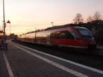 DB Regio NRW/648085/644-047-als-re-57-winterberg 644 047 als RE 57 Winterberg (Westf.) - Dortmund Hbf in Frndenberg. 16.02.2019