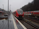 DB Regio NRW/837757/632-605-als-re-57-dortmund 632 605 als RE 57 Dortmund Hbf - Brilon Stadt in Brilon Wald. 03.02.2024