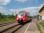 DB Regio Sudwest/345302/442-003-als-rb-82-nach 442 003 als RB 82 nach Trier Hbf in Perl. 31.05.2014