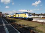 246 009 der metronom Eisenbahngesellschaft als RE 5 nach Hamburg Hbf in Cuxhaven.