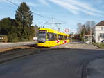 8009 der Ruhrbahn als 104 aus Essen Abzweig Aktienstr. in Mlheim Hauptfriedhof. 24.02.2018