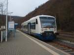VT 742 der Rurtalbahn als RB 21 nach Düren in Heimbach. 25.01.2014
