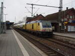 246 006 der Start als RE 5 Hamburg Hbf - Cuxhaven in Buxtehude. 27.12.2023
