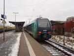 826 009 der erixx Holstein als RE 83 nach Kiel Hbf in Lneburg. 13.01.2024