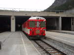Ein Steuerwagen der Matterhorn-Gotthard-Bahn als Regionalzug nach Visp in Zermatt.