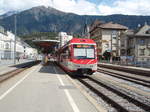 Ein ABDeh 4/8 der Matterhorn-Gotthard-Bahn als Regionalzug Fiesch - Zermatt in Brig.