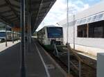 vt-650-stadler--adtranz-regioshuttle/741499/vt-019-der-erfurter-bahn-als VT 019 der Erfurter Bahn als RB nach Schweinfurt Hbf in Meiningen. 31.07.2021
