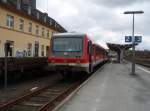 VT 628.2 928 250 als RB nach Marburg (Lahn) in Frankenberg (Eder). 27.03.2010