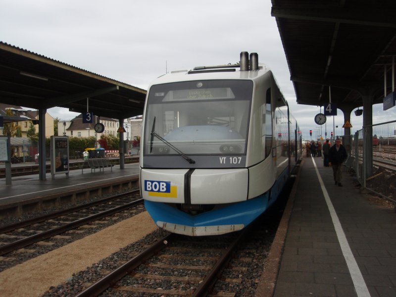 VT 107 der Bayerischen Oberlandbahn als BrdeExpress nach Dren in Euskirchen. 05.10.2008

