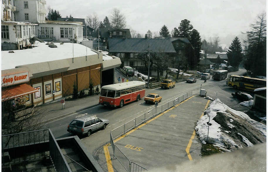 (002'913) - AFA Adelboden - Nr. 20/BE 26'709 - FBW/Tscher (ex P 25'501) im April 1988 in Adelboden, Landstrasse