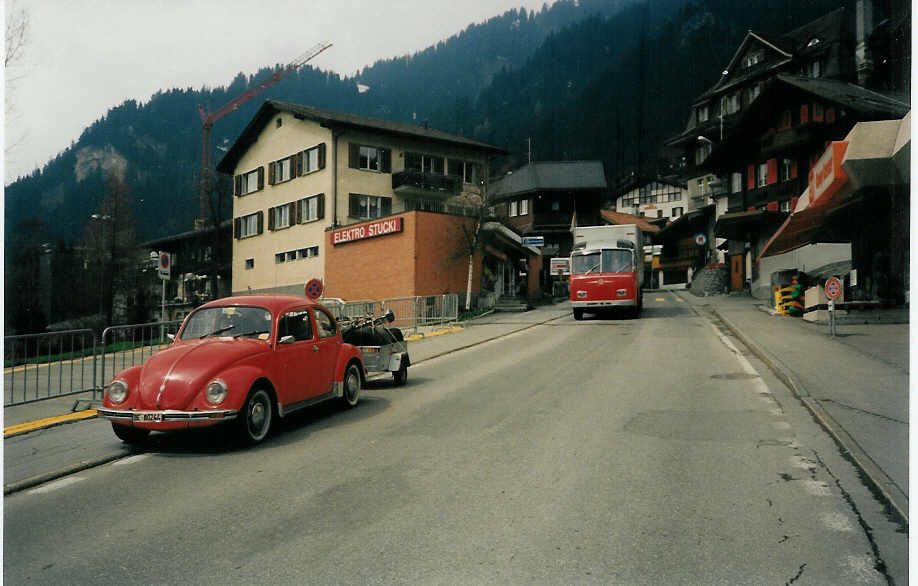 (003'203) - AFA Adelboden - Nr. 13/BE 231'897 - FBW/R&J Postfourgon (ex Nr. 17; ex AAGI Interlaken) am 30. April 1988 in Adelboden, Landstrasse