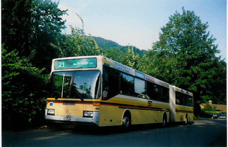 (012'625) - STI Thun - Nr. 65/BE 435'065 - Mercedes am 21. Juli 1995 bei der Schifflndte Thun