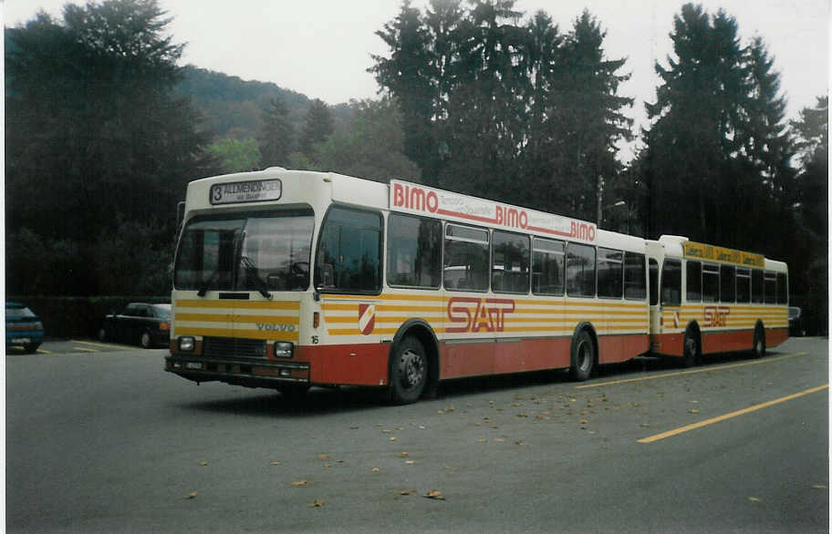 (013'113) - SAT Thun - Nr. 16/BE 419'016 - Volvo/Lauber am 21. September 1995 bei der Schifflndte Thun