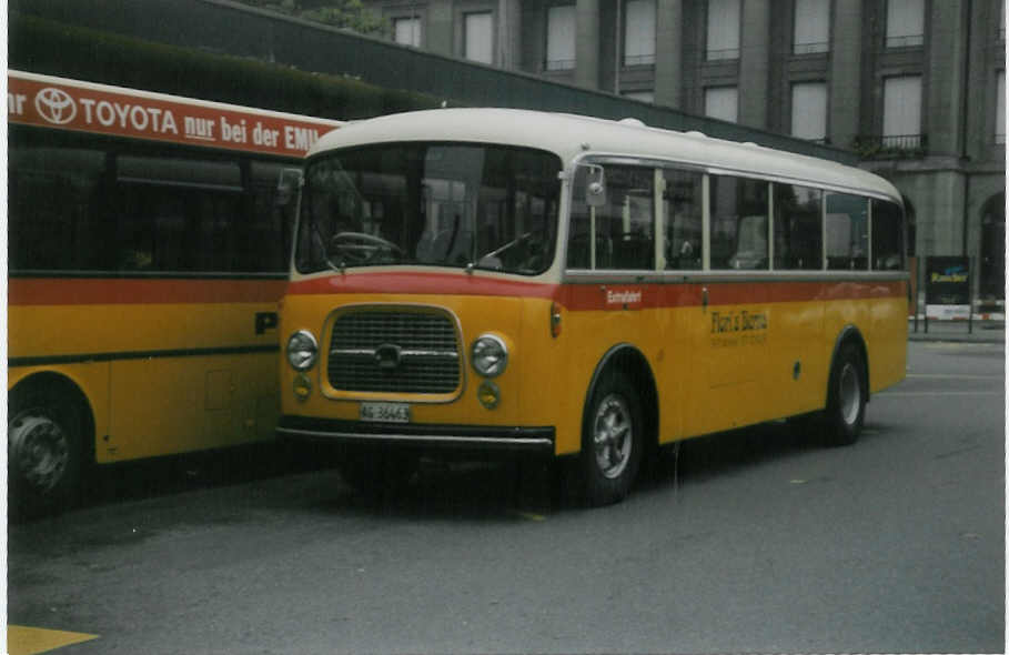 (015'705) - Flori, Wohlen - AG 36'463 - Berna/BBO (ex Merzaghi, Maroggia) am 20. Oktober 1996 beim Bahnhof Aarau