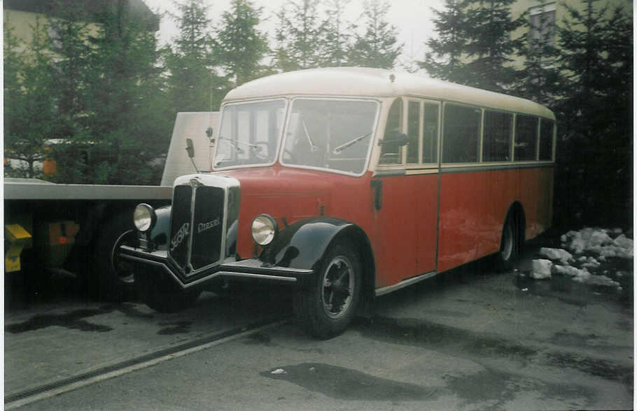 (015'918) - Brunner, Thun - FBW/Lauber (ex Tissot, Interlaken) am 9. Dezember 1996 in Thun-Lerchenfeld, Garage