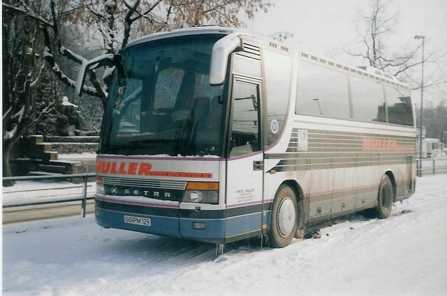 (016'012) - Aus Deutschland: Mller, Radstadt - GG-PM 129 - Setra am 31. Dezember 1996 in Thun, Rosenau