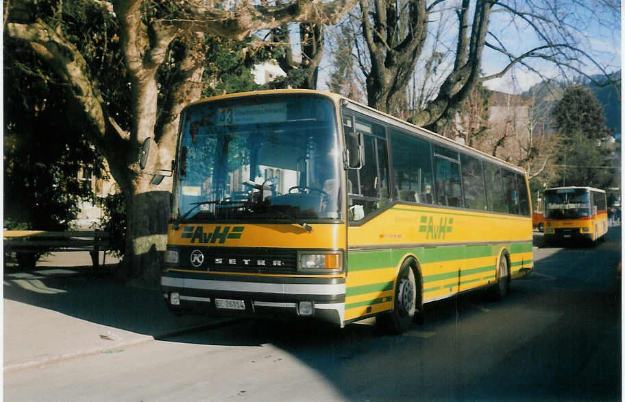 (016'236) - AvH Heimenschwand - Nr. 1/BE 26'814 - Setra am 10. Februar 1997 in Thun, Aarefeld