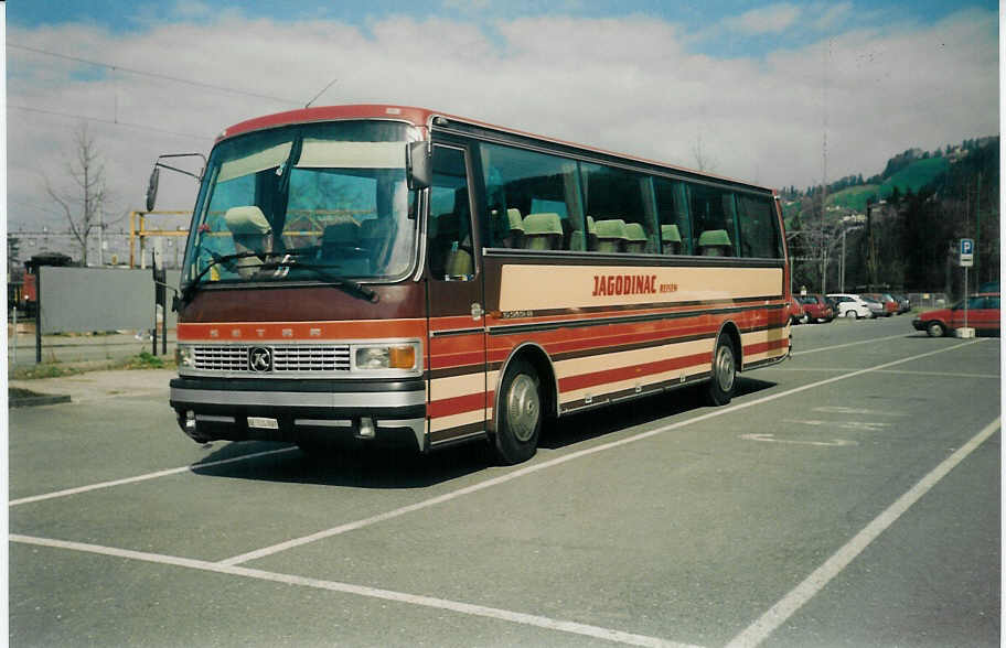 (016'524) - Dinic, Thun - BE 324'887 - Setra (ex Bergmann, Adelboden; ex Trachsel, Adelboden) am 21. Mrz 1997 in Thun, Seestrasse