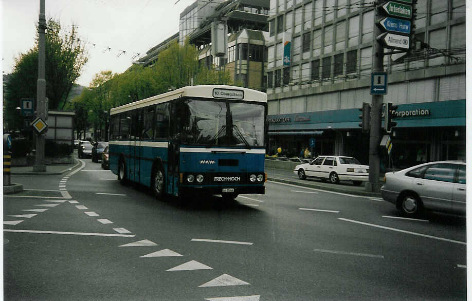 (016'906) - Bucheli, Kriens - Nr. 1/LU 15'046 - NAW/FHS am 19. April 1997 beim Bahnhof Luzern