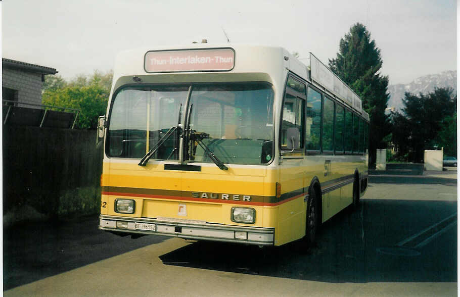 (017'100B) - STI Thun - Nr. 52/BE 396'552 - Saurer/R&J am 16. Mai 1997 in Thun, Garage