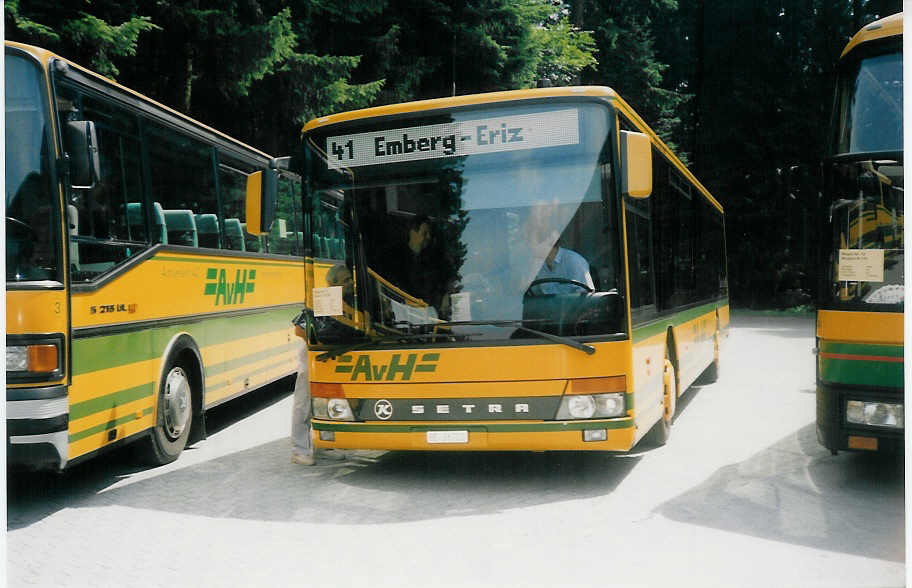 (018'135) - AvH Heimenschwand - Nr. 9/BE 36'720 - Setra am 22. Juli 1997 in Heimenschwand, Garage (75 Jahre AvH)