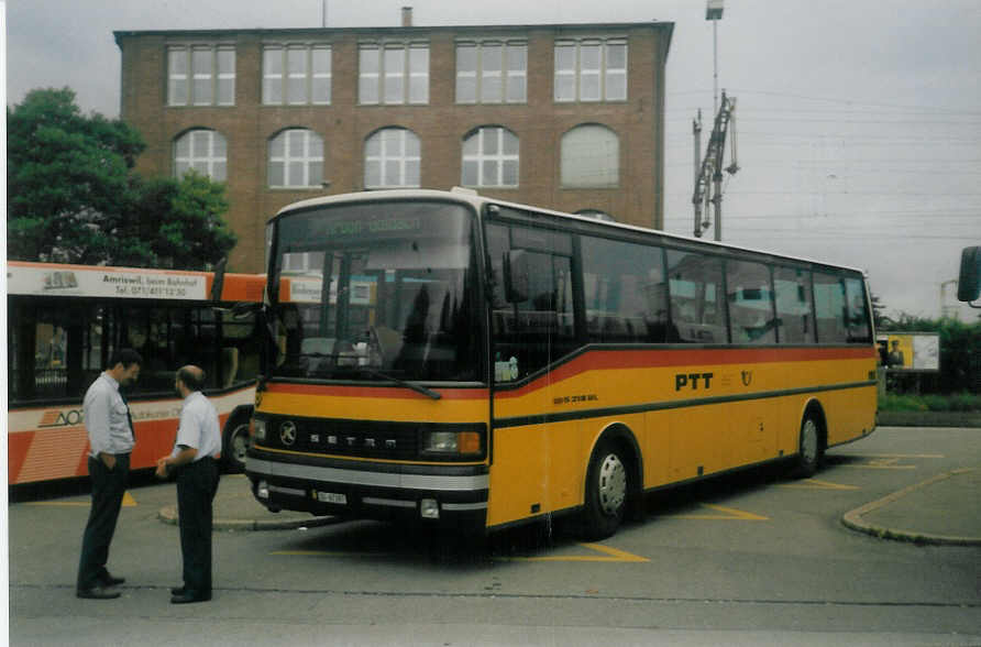 (018'420) - Schwizer, Goldach - Nr. 6/SG 67'397 - Setra am 2. August 1997 beim Bahnhof Arbon