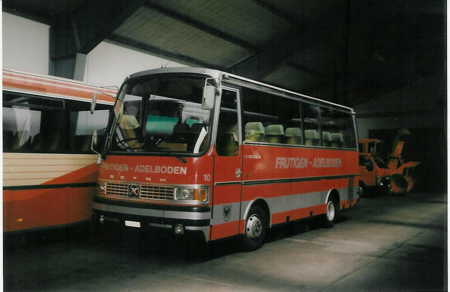 (018'531) - AFA Adelboden - Nr. 10/BE 26'774 - Setra (ex Frhlich, Zrich) am 17. August 1997 im Autobahnhof Adelboden