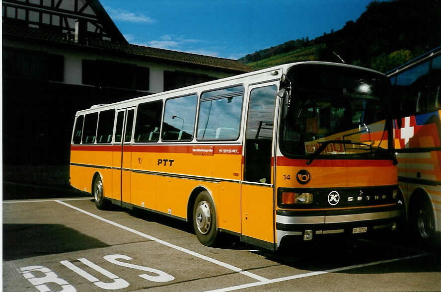 (020'200A) - Wyss, Boningen - Nr. 14/SO 21'724 - Setra am 9. Oktober 1997 in Twann, Weinkellerei Engel