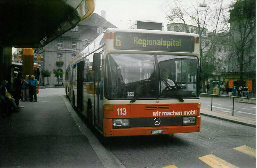 (020'202) - VB Biel - Nr. 113/BE 510'113 - Mercedes am 9. Oktober 1997 in Biel, Zentralplatz