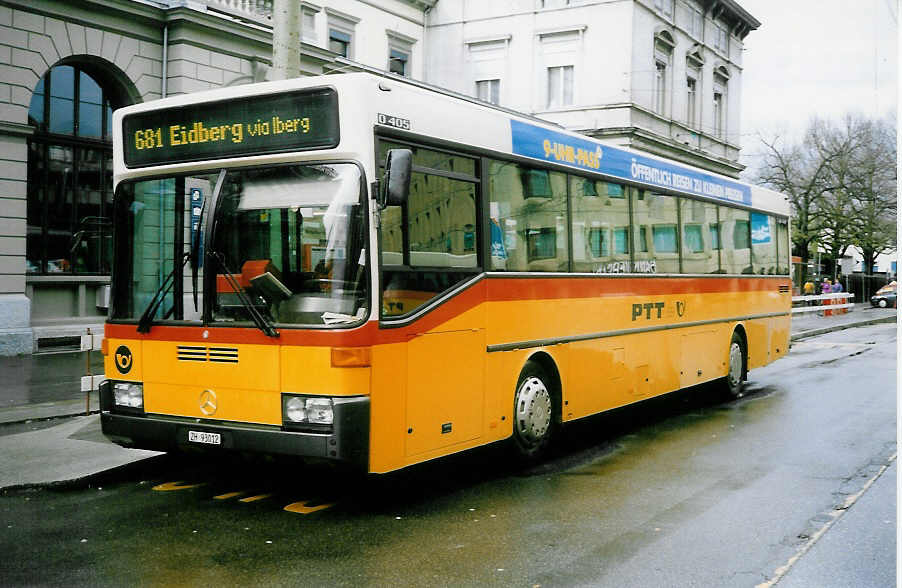 (022'530) - Steiger, Schlatt - ZH 93'012 - Mercedes am 18. April 1998 beim Hauptbahnhof Winterthur