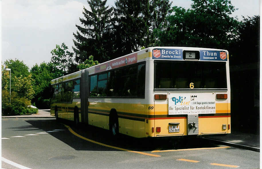 (022'705) - STI Thun - Nr. 69/BE 456'869 - MAN am 16. Mai 1998 in Thun, Schorenfriedhof