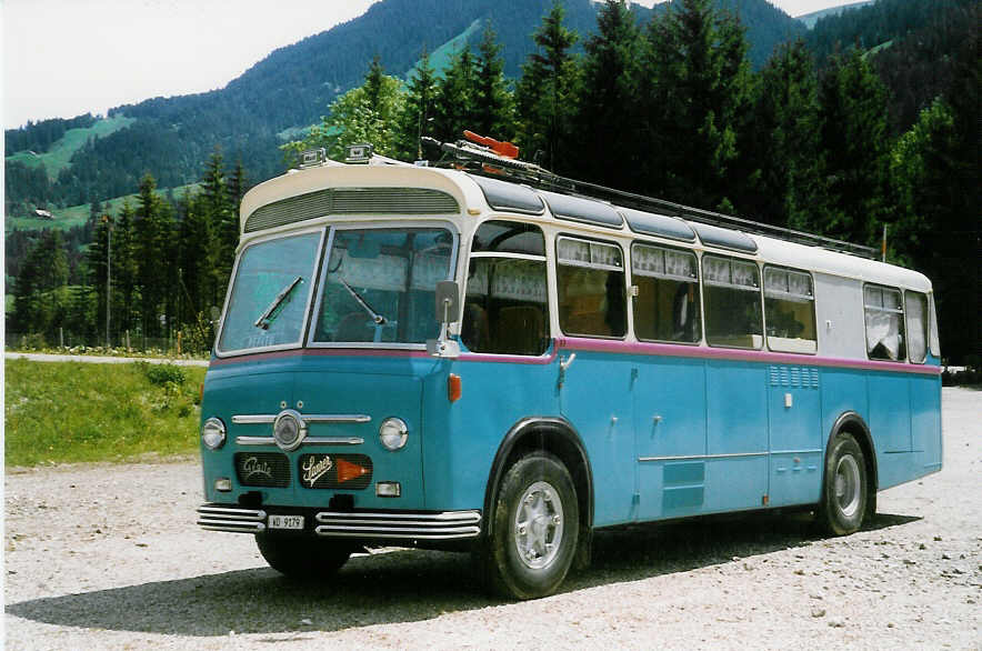 (023'104) - Pittet, Aigle - VD 9179 - Saurer/Saurer (ex M+79'518; ex P 24'137) am 1. Juni 1998 beim Schwarzsee