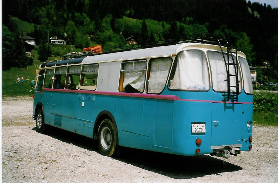 (023'106) - Pittet, Aigle - VD 9179 - Saurer/Saurer (ex M+79'518; ex P 24'137) am 1. Juni 1998 beim Schwarzsee