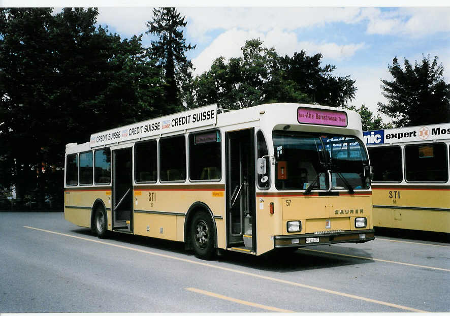 (025'923) - STI Thun - Nr. 57/BE 413'457 - Saurer/R&J am 3. September 1998 bei der Schifflndte Thun