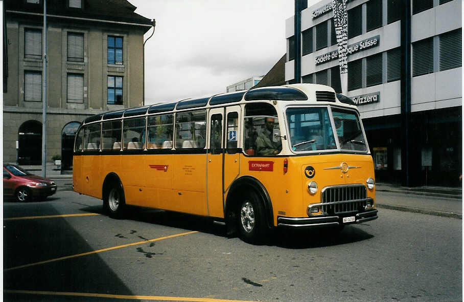 (025'931) - Lambach, Mriken - AG 14'703 - FBW/FHS (ex Hotz, Rickenbach bei Wil/TG; ex P 24'079; ex P 21'579) am 5. September 1998 beim Bahnhof Aarau
