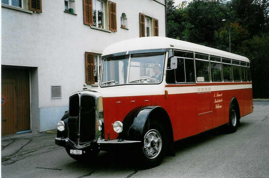 (026'525) - Bamert, Wollerau - SZ 7833 - Berna/Tscher (ex Blattmann, Wollerau) am 3. Oktober 1998 in Rti, Sonnenplatz