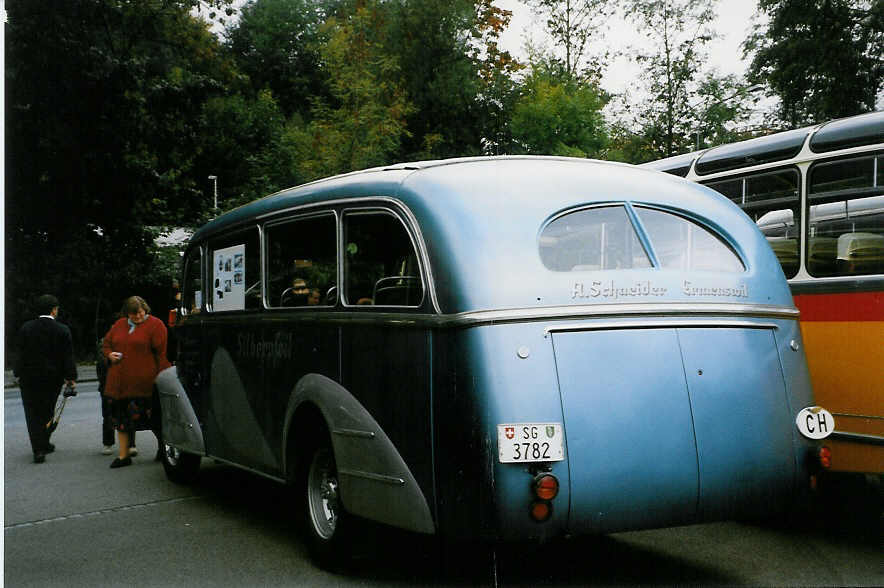 (026'534) - Schneider, Ermenswil - SG 3782 - Saurer/Lauber am 3. Oktober 1998 in Rti, Sonnenplatz