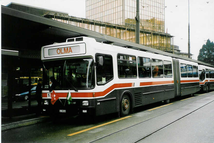 (026'936) - VBSG St. Gallen - Nr. 248/SG 198'248 - NAW/Hess am 8. Oktober 1998 beim Bahnhof St. Gallen