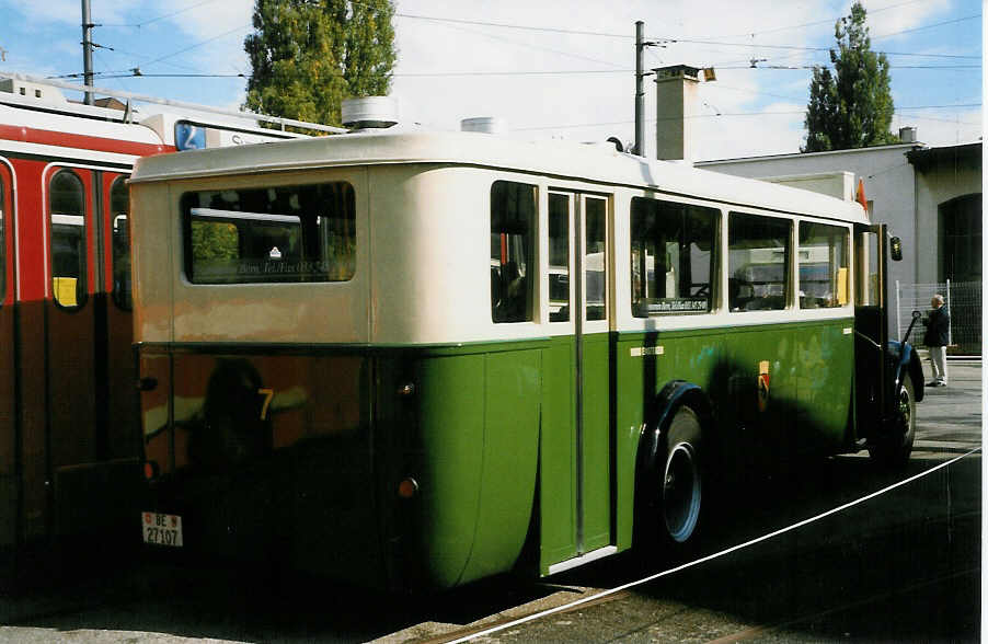 (027'225) - SVB Bern (TVB) - Nr. 7/BE 27'107 - Saurer/R&Str. am 10. Oktober 1998 in Bern, Burgernziel