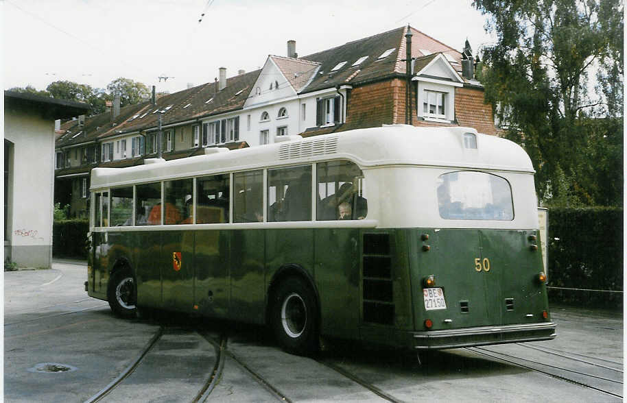 (027'230) - SVB Bern (TVB) - Nr. 50/BE 27'150 - Saurer/Gangloff am 10. Oktober 1998 in Bern, Burgernziel