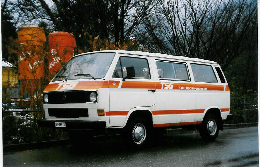 (028'227) - TSG Blumenstein - Nr. 12/BE 961 V - VW am 11. Dezember 1998 bei der Schifflndte Thun