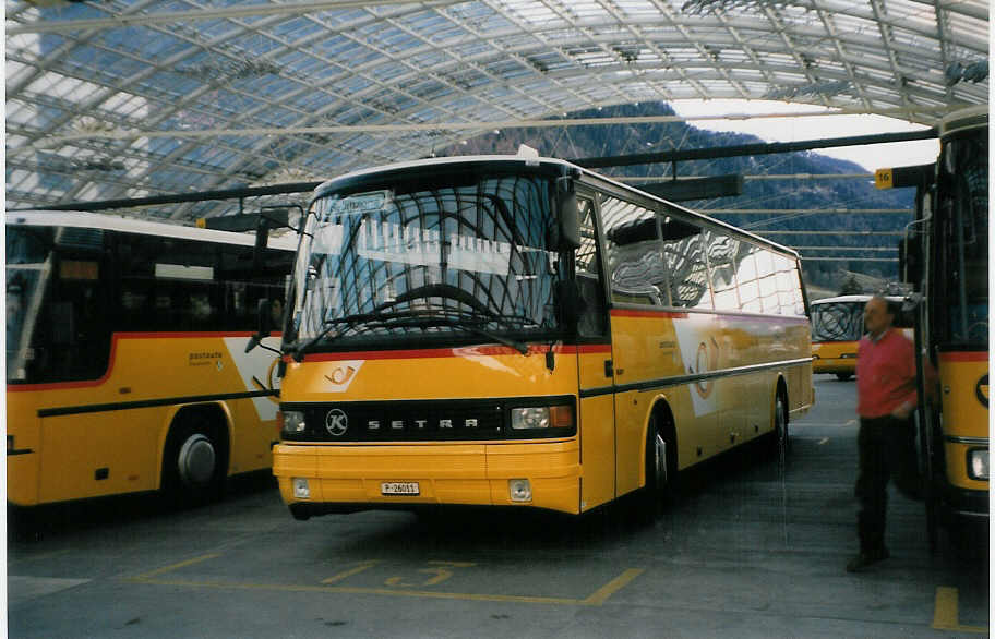 (028'602) - PTT-Regie - P 26'011 - Setra am 1. Januar 1999 in Chur, Postautostation