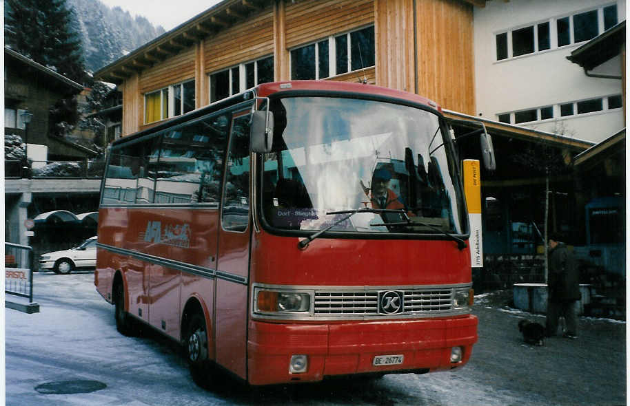 (028'829) - AFA Adelboden - Nr. 10/BE 26'774 - Setra (ex Frhlich, Zrich) am 9. Januar 1999 beim Autobahnhof Adelboden