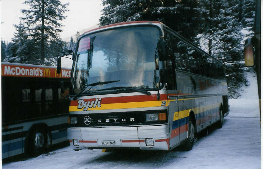 (029'027) - Dysli, Bern - Nr. 25/BE 147'160 - Setra am 12. Januar 1999 in Adelboden, Unter dem Birg