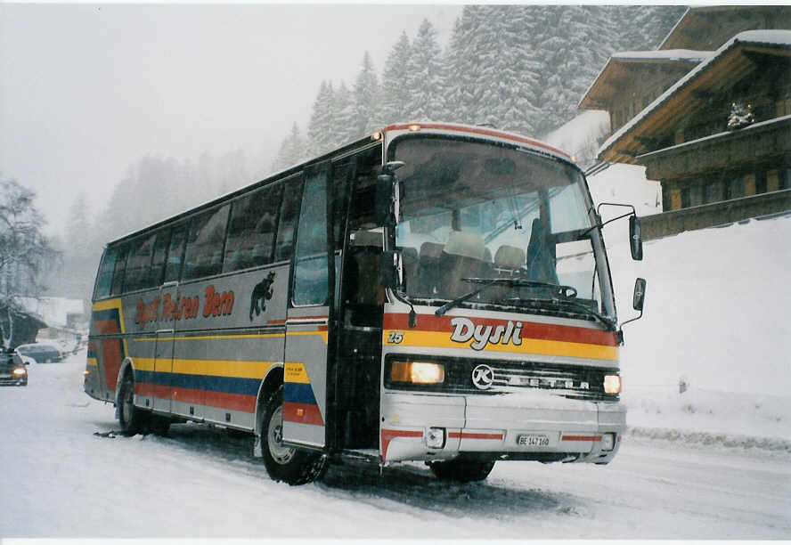 (029'232) - Dysli, Bern - Nr. 25/BE 147'160 - Setra am 6. Februar 1999 in Adelboden, Margeli