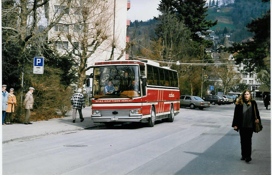 (030'017) - ASKA Aeschi - Nr. 11/BE 91'535 - Drgmller (ex Moser, Flaach) am 10. Mrz 1999 in Thun, Aarefeld