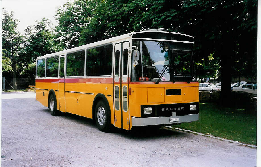 (032'130) - Sulser, Wohlen - AG 174'803 - Saurer/Tscher (ex Recovery, Regensdorf; ex Heim, Flums) am 19. Juni 1999 in Thun, Lachen