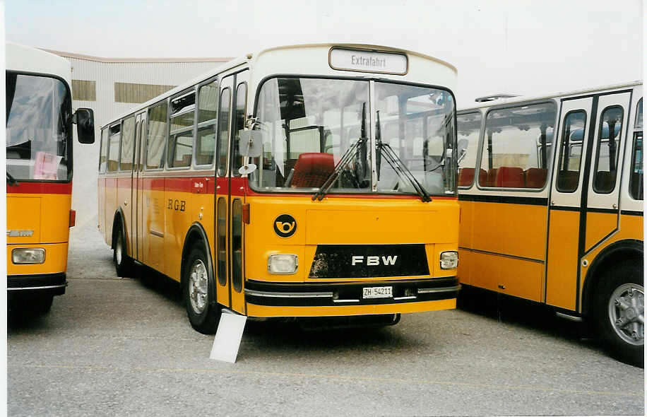 (032'325) - Gerber, Bassersdorf - ZH 54'211 - FBW/Tscher (ex P 24'803) am 26. Juni 1999 in Hinwil, AMP